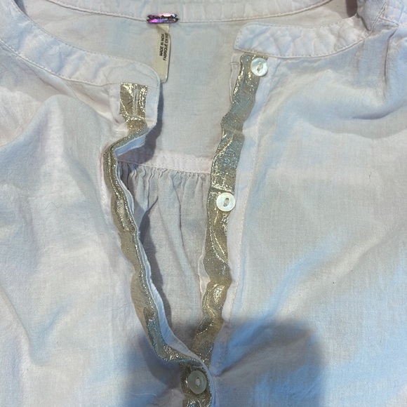 Free People pale pink boho top size Large - Picture 3 of 7